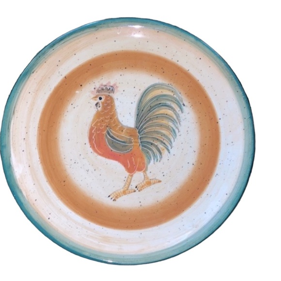 Vintage adorable hand painted Rooster plate - Picture 1 of 4